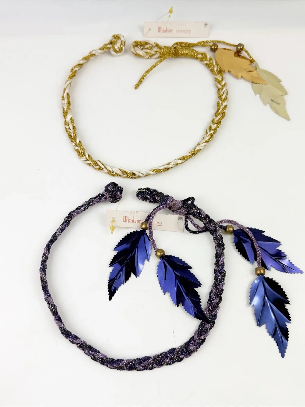 Vintage 80s 90s Windsor Fashions Braided Leaf Headband Boho Festival NWT *Read